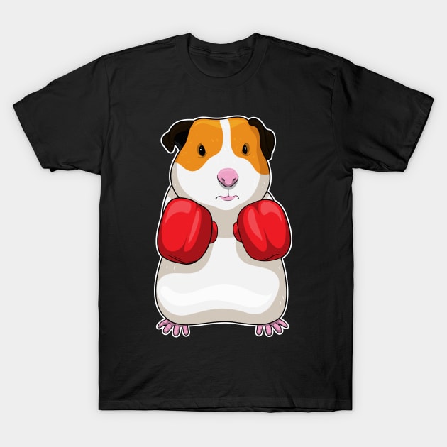 Guinea pig Boxer Boxing gloves T-Shirt by Markus Schnabel